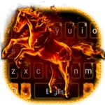 flaming fire horse android application logo